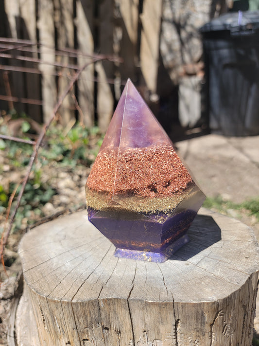 Violet Flame Dodecahedron Pyramid | Orgone Technology