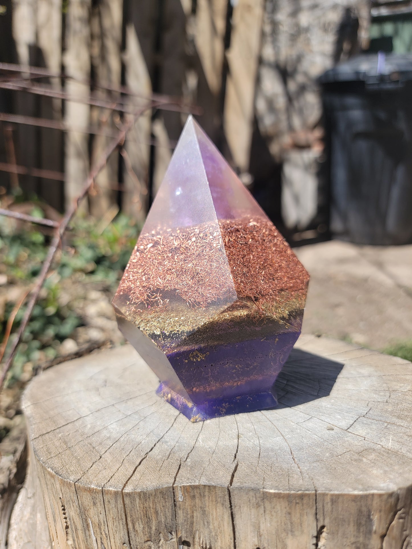 Violet Flame Dodecahedron Pyramid | Orgone Technology